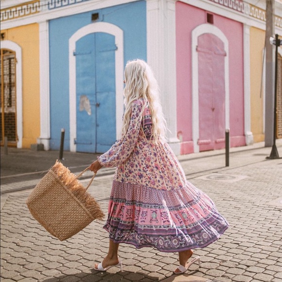 Spell Dresses & Skirts - Spell Portobello Road Boho Dress in Lavender